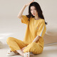 Yalu 2025 Neue Frauen Pure Cotton Pyjamas Set Summer Kurzärmelige Hosen koreanische Baumwollkleidung im koreanischen Stil für Frauen im zweiteiligen Großhandel 9721 m