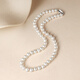 Saturday Fortune S925 Silver Buckle Freshwater Pearl Necklace Mother's Birthday Gift, Flat Round 7.5-8.5mm 45cm
