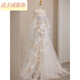 Lingka Qi one-shoulder French light wedding dress 2024 new forest style little man going out main yarn fugitive princess feeling main picture style 2XL