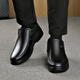 Zapatos de algodón para hombres de carpintería para el invierno Botas de cuero de terciopelo para zapatos de cuero de terciopelo para ancianos Sobres de cuero alto de cuero genuino de cuero de mediana edad y anciana zapatos de papá 9905 Negro [cuero de vaca de cuero real] Garantía de tres años 42