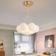 Sala de estar LED Iluminación principal Restaurante Nordic Creative Cream Style Lámpara de techo de dormitorio Lámpara de techo de la casa entera Paquete 1W 9734-Golden 13 Color de tres colores Bola blanca 1 1