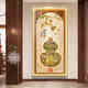 LED lamp gourd entrance entrance decoration painting facing the door mural painting Fu character new Chinese corridor hanging painting high-end persimmon Ruyi A style 100*200 LED lamp painting (intelligent direct insert + remote control) 328