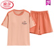 Лангша (Лангша) Pure Cotton Summer Pajamas Women Pulover Pajamas Летние шорты с коротким рукавом Удобные и повседневную домашнюю одежду Z9859 L [Предлагаемое 100-120 JIN [JIN равняется 0,5 кг] Wear]