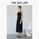 THE SEA LIFE【莱赛尔】连衣裙女欧海一生 气质方领连衣裙25夏吊带裙200071 黑法师 M