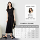 
Vanciman design sense T-shirt suit skirt for women in summer new waist top skirt high-end two-piece set black XL