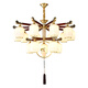 JPHZNB solid wood new Chinese chandeliers full copper living room lamp Guangzhou Zhongshan lamp whole house hall main lamp 2023 new model 9889/6 head