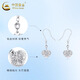 China Gold (CHINA GOLD) PT950 platinum wire-wound love ear hooks for women, new high-end Valentine's Day birthday gift for girlfriend and wife, platinum wire-wound love ear hooks, one pair, about 2.9g