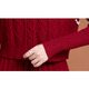 TJQ ​​Luxury High-End-Marke Strickkleid für Frauen 2025 Herbst neuer Stil Slim Temperament Langarm modischer Rock rot m