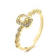 KZD old phoenix yellow diamond ring women's light luxury slightly lace open ring retro fashion citrine ring gold color