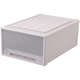 Vinoya Clothing Storage Box Plastic Storage Box Drawer Transparent Wardrobe Storage Box Underwear Storage Box Clothing Organizer C3523 Depth 45 Width 35 Height 23 Meter gray transparent one-pack
