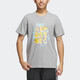 Adidas kurzärmeliges T-Shirt Herren 2025 Sommer Neubrief Druck Amerikaner Retro-Baumwoll-Basketball-Basketball-T-Shirt Black IP3887 Gray 100 xs Empfohlen 120jin [Jin ist gleich 0,5 kg]