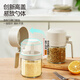 Baijie seasoning jar glass household seasoning bottle kitchen set salt jar sealed moisture-proof seasoning MSG storage box storage bottle elegant white-300ml full of salt good lid sealed moisture-proof