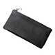 Anymic Luxury Brand Bag Men's Bag Men New Men's Genuine Leather Long Zipper Billet Billet Bolsos de teléfono móvil Simple Classic Black