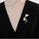 Kamalun (KAMALUN) Magnolia Pearl Brooch Women's Luxury High-end Brand Fashion Suit Sweater Pin Accessory Valentine's Day Gift Magnolia Brooch Three-piece Set
