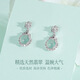 Jianlu natural jade a-grade silver earrings for women, temperament, high-end jade earrings, jewelry, mother's birthday gift for mom