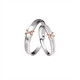 MZMZ Intertwined Platinum Couple Ring PT950 Platinum Pair of Rings Wedding, Valentine's Day, Birthday Gift for Girlfriend, Wife, Light Luxury Style - Live Pair of Rings, Local Warehouse/Next Day Delivery