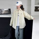 Girls Spring and Autumn 2025 New Medium and Large Children's Casual Shirts Children's Wear Boys' Style Tops Blue 170