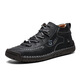 
2024 men's leather shoes workwear new trendy casual men's shoes outdoor large size Martin boots fashionable high-top men's shoes trend 9926-1 black 38