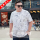 
ROMON (ROMON) plus fat plus size fat cotton T-shirt summer clothes for men short-sleeved round neck print loose big belly fat man men's clothing trend 9922 gray 3XL 185 (180-200Jin [Jin equals 0.5 kg])