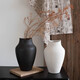Französische Wasabi -Keramik Vase Japanische Retro Wohnzimmer Blumenarrangement Hydroponische Weiße Utensil Dekorative Ornamente 3897 Wasabi Schwarz