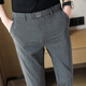 Jesons summer pants men's casual pants straight drooping pinnacle suit pants slim foot business casual pants trousers K723 black (crop pants) 32