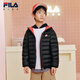 FILA Children's Clothing Cotton Feather 2025 Autumn New Lightweight Down Jacket for Boys and Girls, Thin Legend Blue-NV 150