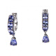 DL 1998 Fat Donglai same style tanzanite earrings tanzanite 925 silver earrings earrings feminine long gift design