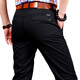 
Lilang summer thin black men's pants large size casual pants men's pure cotton loose business trousers straight trousers long trousers 5266 black-no elastic thick 42 three feet two