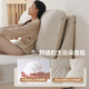 Quanyou Home Fabric Soft Backrest Bed 1.8x2m Master Bedroom Double Bed Modern Simple Cream Style Puff Bed