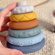 Shantoulin Village Baby Soft Glue Building Bloods Music Empiled Can Motter Teeth Glue Rainbow Circle bébé 0-1 ans Early Education Toys Childre
