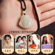 Chinese Jewelry Hotan Jade Maitreya Buddha Seal Crystal Grade Jade Pendant Necklace for Men and Women Couple Birthday Gift for Girlfriend and Mom
