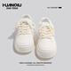 Global thick sole height-enhancing white shoes for women niche 2025 new campus style summer casual board shoes for women Milan 39