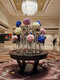 Clcey Hotel Hall redondeada Corredor Plataforma de flores Entrada de la oficina Redonda de mesa redonda Plataforma de visualización Feng Shui Plataforma KTV Decoración Plataforma 11150 Diámetro