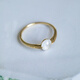 YIBIY Manxu Jewelry 18k gold ring niche simple light luxury versatile temperament girl high-end ring red jade