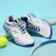 He Jiagong badminton shoes for men and women with wide last new non-slip tennis shoes sports shoes Bailanhong 619 normal size 42