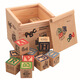 27 gedruckte englische Buchstabe Baustein Box English Learning Building Block Kinder Bildung Frühschulspielzeug Holzspielzeug zufällig gesendet