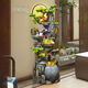 Ihre Sekretärin groß angelegte Landung Rockery Fließende Wasserbrunnen Ornamente eröffnen Geschenk Wohnzimmer Reichtum Feng Shui Wheel Hochbergzirkulation Wasserdekoration 9923 Kleine Trompetenhöhe 108 cm