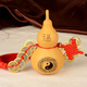 Five Emperors Coins and Bagua gourd pendant with dragon head Fu character small gourd car hanging home cultural and play door opposite door decoration glossy gourd with five Emperors Coins 15885N1
