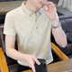 Fat Donglai 2025 summer new Polo shirt short-sleeved men's trendy brand ins slim lapel half F9226 white M