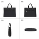 Sieben Wolf Aktentasche Herren Aktenbeutel Handtasche Herren Aktentasche Frauenpendelgeschäftsbesprechung Schwarz + Riemenlänge 38*Höhe 29*Breite 7cm