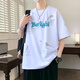 
QLTQZQ2025 summer short-sleeved T-shirt for boys, junior and senior high school students loose half-sleeved teenagers trendy top 693 beige (single short-sleeved) Quality upgrade M 80-95Jin [Jin equals 0.5 kg]