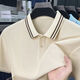TTPMER2025 Sommer-Männer-Polo-Shirt kurzärmelig und vielseitig die oberste halbe Ärmlichkeit Paul T-Shirt Internet Promi-Shirt 9866# hellgrau 3xl 56/185