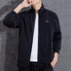 
Adidas men's sports suit fitness casual fashion stand-up collar jacket loose trousers H46101+GK9226/black three strips on the side of the jacket S