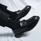 Cuir d'été masculin respirant British Business Business Formal Wear Love Love Lazy Doodle Chaussures noir 3518 Cowhide 44