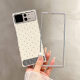 Bevorzugt zu Xiaomi Mixfold4 Mobile Handy Hülle Klappschirm Schutzhülle Silber kleine frische kleine Punkte Love Creative Oil Edge Silberöl Kante Nadelstreifen kreative Liebe 9767 Xiaomi Mixfold3
