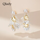 Qlady is suitable for summer holiday style earrings for women silver needle earrings 2025 new high-end light luxury earrings gift