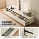 Lin's Home White TV Cabinet Living Room 2025 New Household Floor-standing Rock Coffee Table Combination Small Apartment RI1M-A