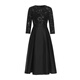 
EITIE Heavy Industry Hollow Lace One-Shoulder Satin Skirt Hem Banquet Dress 2025 Autumn and Winter New Style 7977607 Minimalist Black 20 2XL (175)