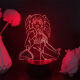 Chiyou anhela convertirse en una bailarina de figura mágica, Duna, Lis, Tenkawa Kaori, animación de luz nocturna circundante, grietas sobre fondo blanco, toque de 7 colores, USB+compartimento de batería 4877 Tenkawa Kaori
