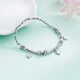 Lao Fengxiang pt950 platinum fish scale lucky five-petal flower coiled bracelet as a birthday gift for girlfriend and wife, platinum, about 11.6g